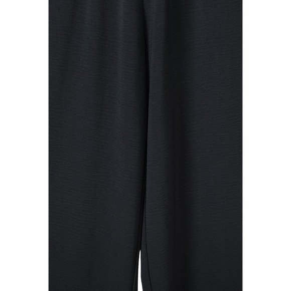 Black Smocked Sleeveless Wide Leg Jumpsuit with Pockets - Picture 12 of 16